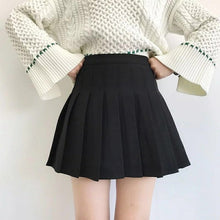 Load image into Gallery viewer, Women Skirt Preppy Style High Waist Chic Stitching Skirts Summer Student Pleated Skirt Women Cute Sweet Girls Dance Skirt