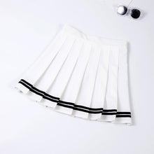 Load image into Gallery viewer, Women Skirt Preppy Style High Waist Chic Stitching Skirts Summer Student Pleated Skirt Women Cute Sweet Girls Dance Skirt