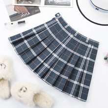 Load image into Gallery viewer, Plus Size Harajuku Short Skirt New Korean Plaid Skirt Women Zipper High Waist School Girl Pleated Plaid Skirt Sexy Mini Skirt